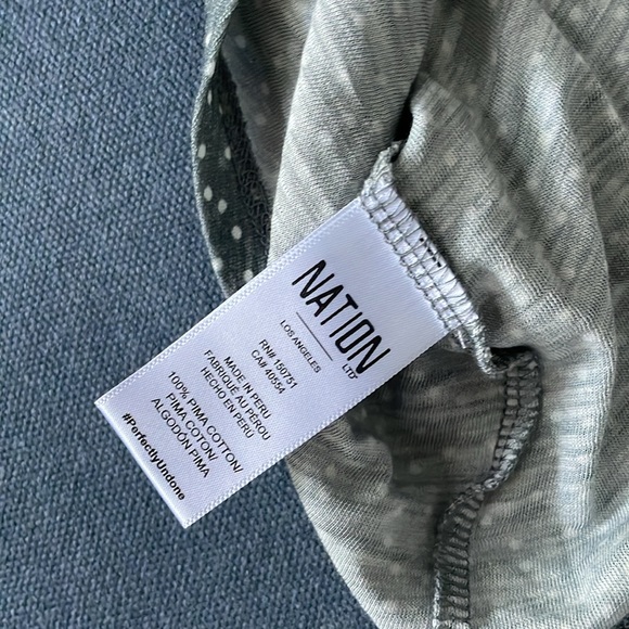 Gorgeous GIRLIE NWOT, NATION LTD, feminine sage green polkadot top XS 💋 - Picture 4 of 7